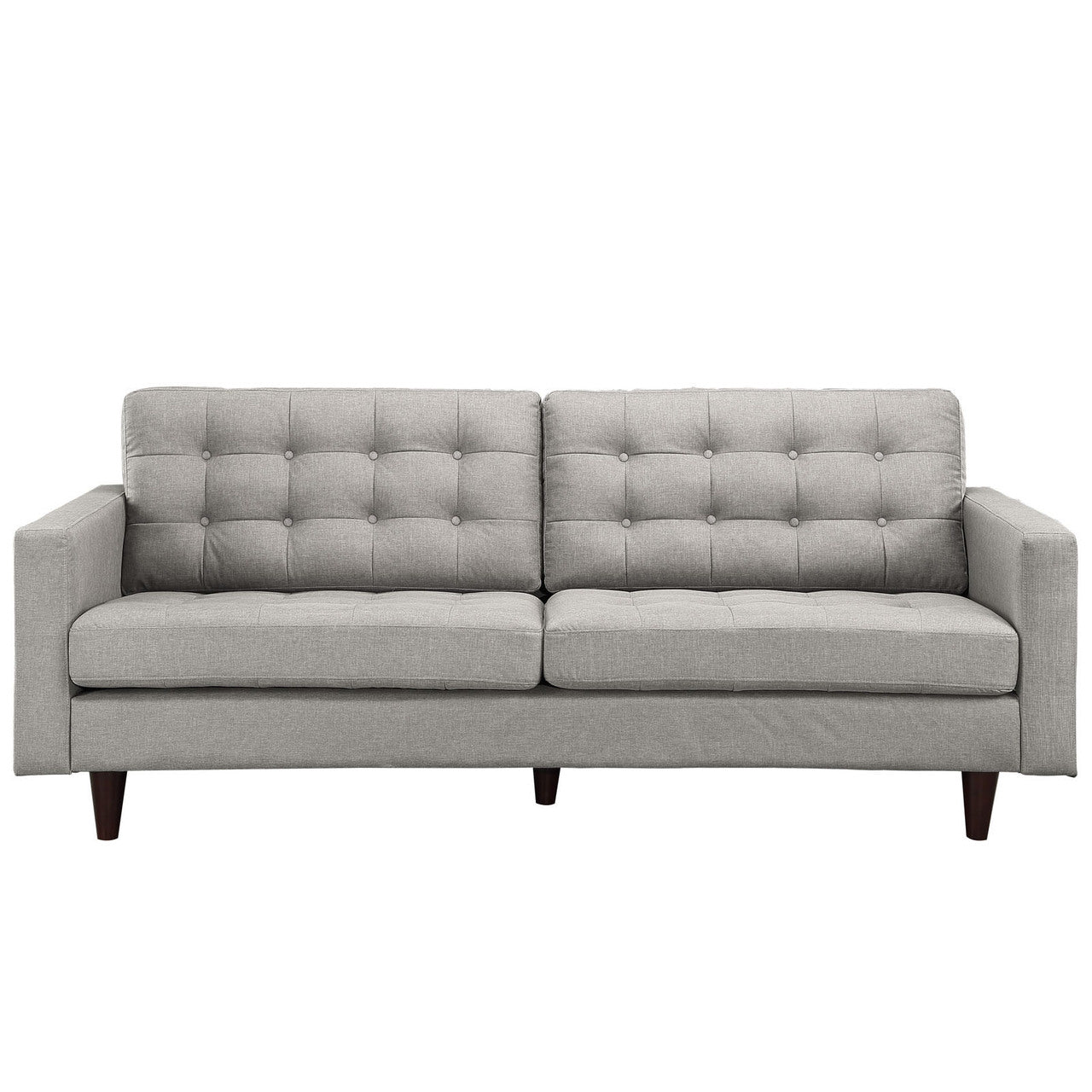 Empress Upholstered Sofa, Grey Fabric