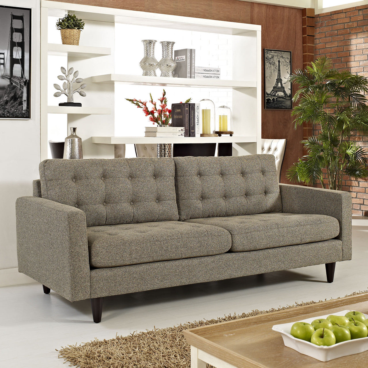 Empress Upholstered Sofa in Oatmeal