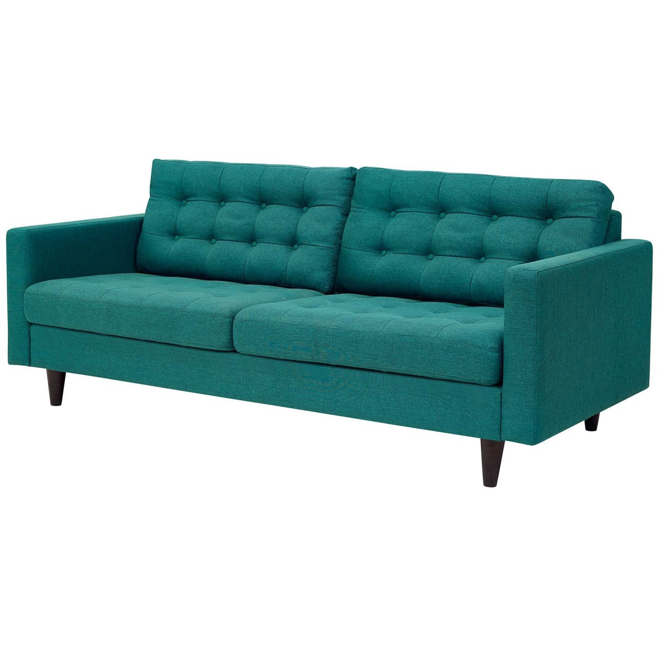 Empress Upholstered Fabric Sofa, Fabric, Aqua Blue 13215
