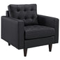 Empress Leather Armchair in Black