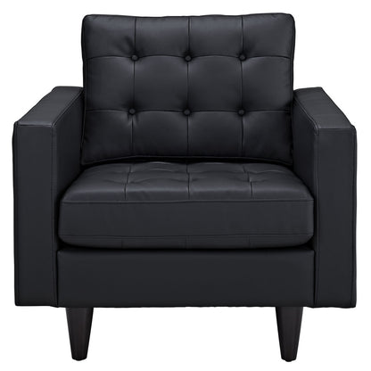 Empress Leather Armchair in Black