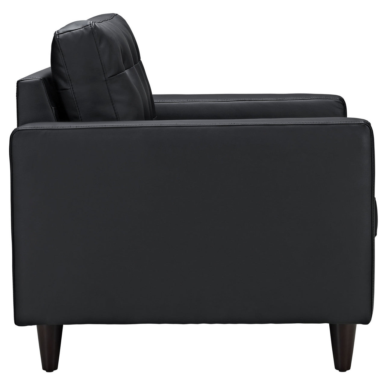 Empress Leather Armchair in Black