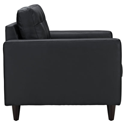 Empress Leather Armchair in Black
