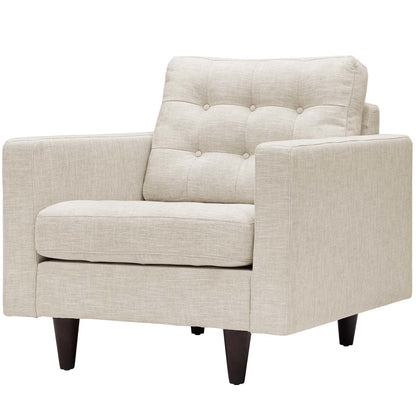 Empress Upholstered Fabric Armchair, Fabric, Beige 13216