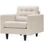 Empress Upholstered Fabric Armchair, Fabric, Beige 13216