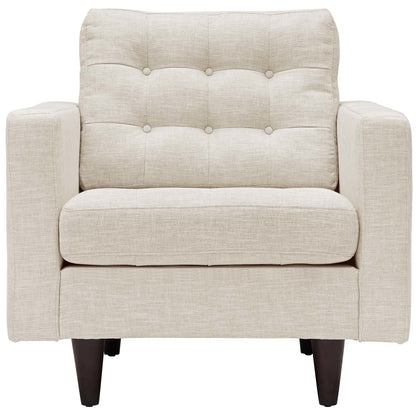 Empress Upholstered Fabric Armchair, Fabric, Beige 13216
