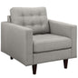 Empress Upholstered Armchair, Grey Fabric