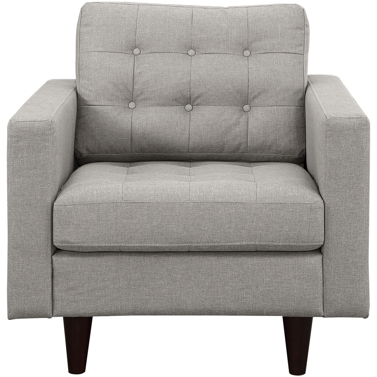 Empress Upholstered Armchair, Grey Fabric
