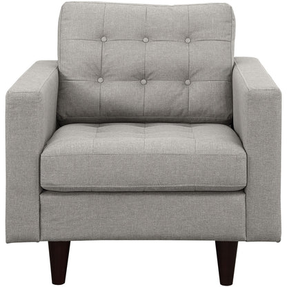 Empress Upholstered Armchair, Grey Fabric