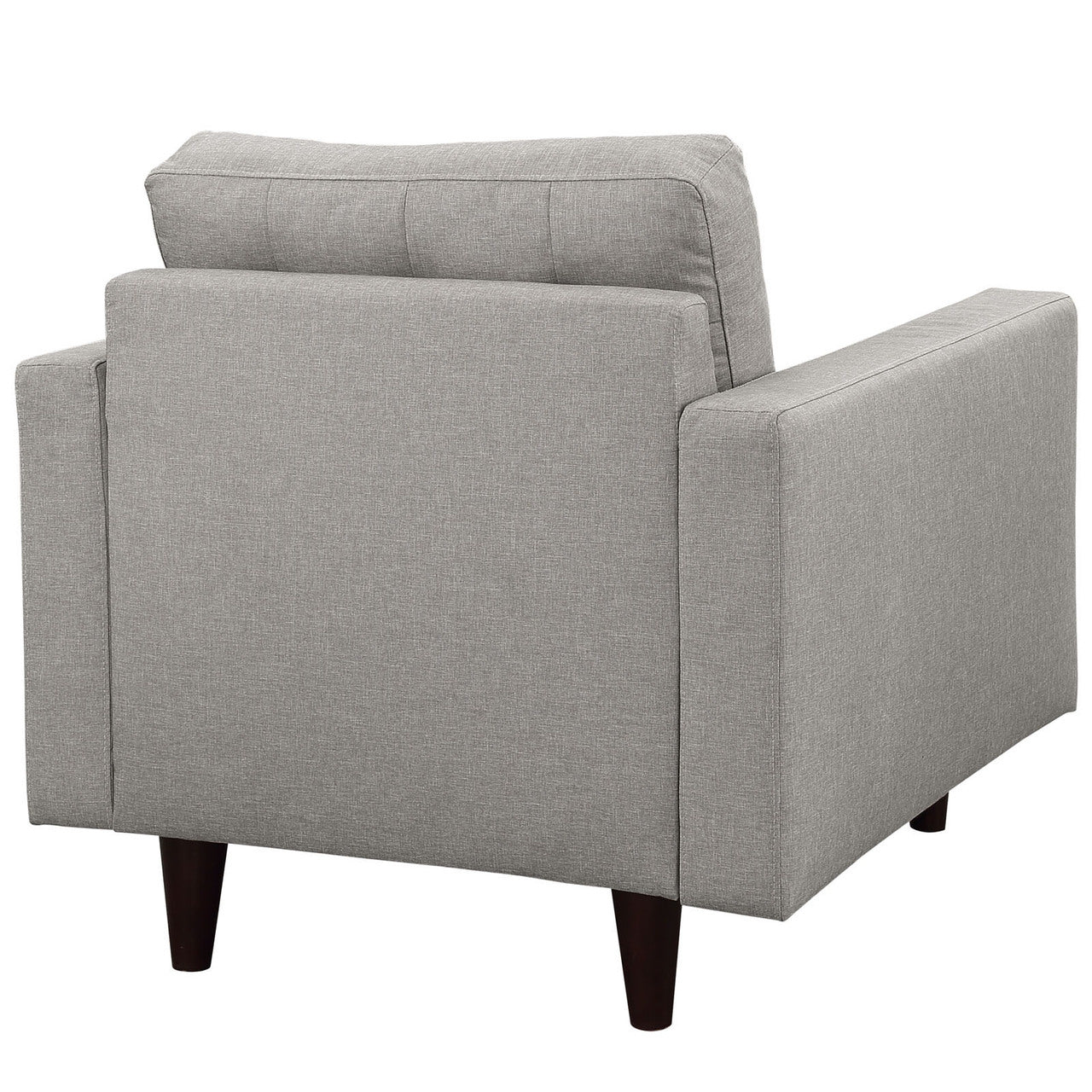 Empress Upholstered Armchair, Grey Fabric