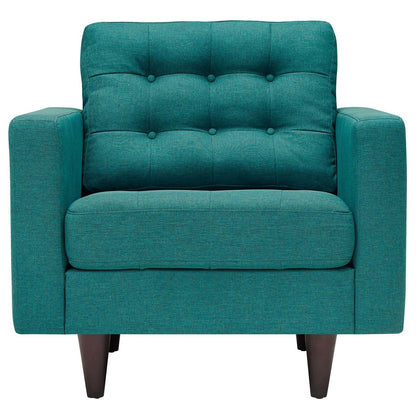 Empress Upholstered Fabric Armchair, Fabric, Aqua Blue 13217