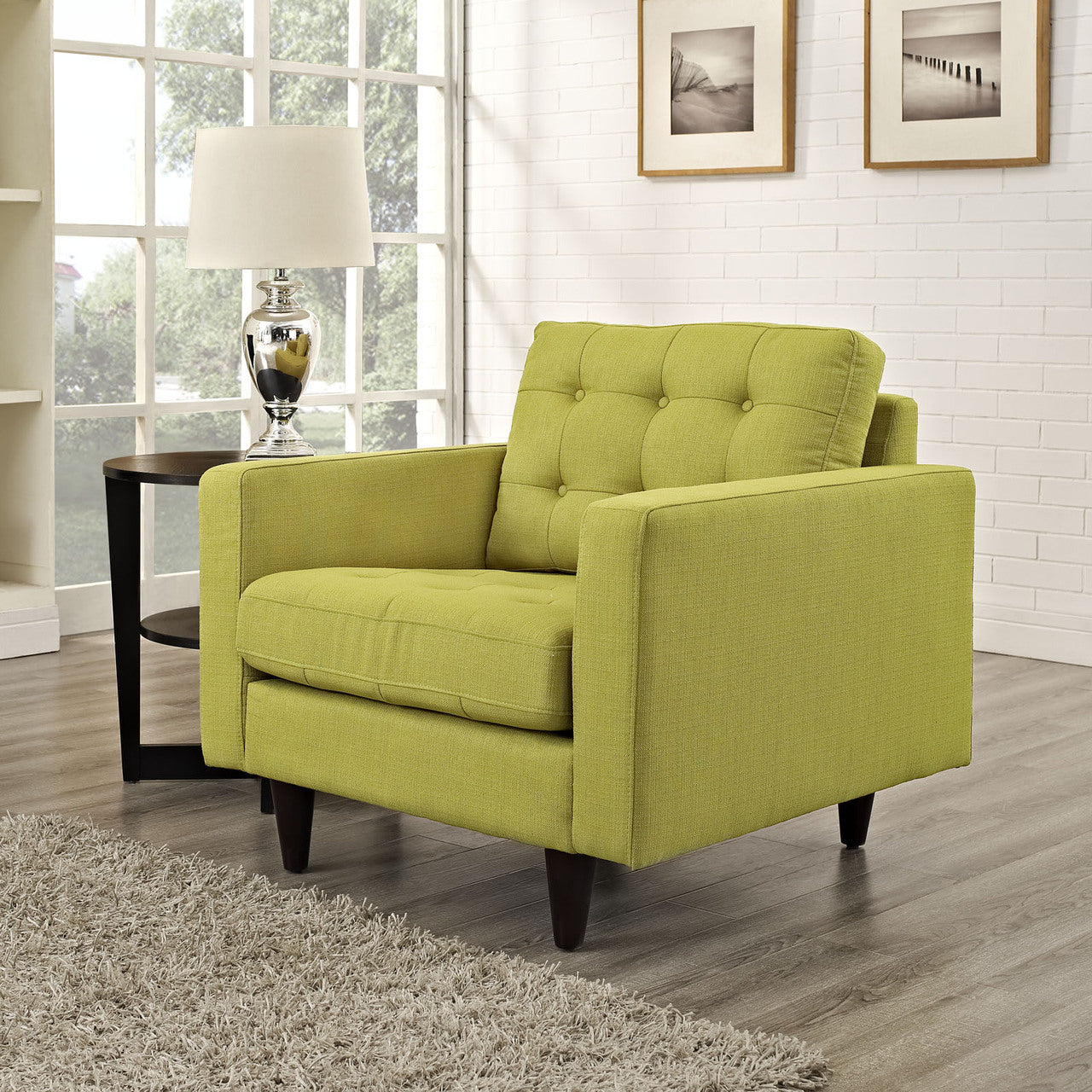 Empress Upholstered Armchair in Wheatgrass