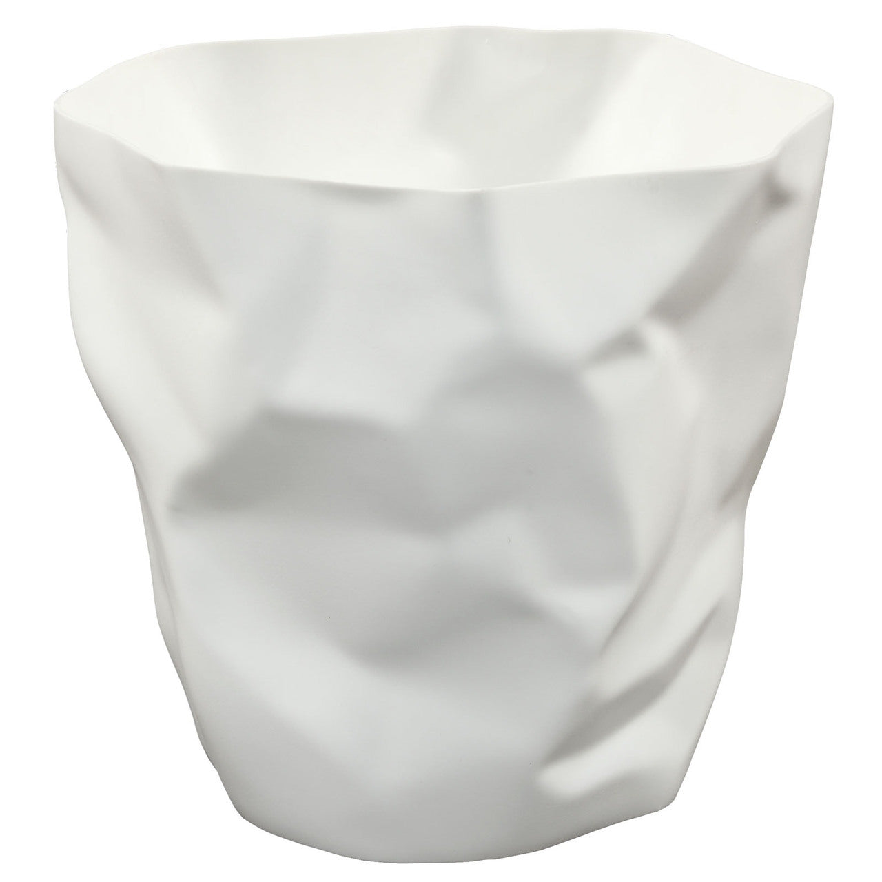 Lava Trash Bin in White