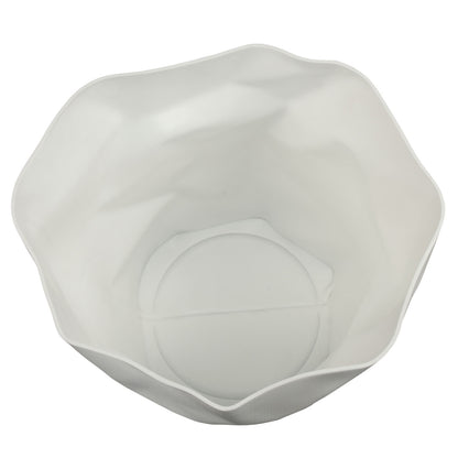 Lava Trash Bin in White