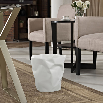 Lava Trash Bin in White