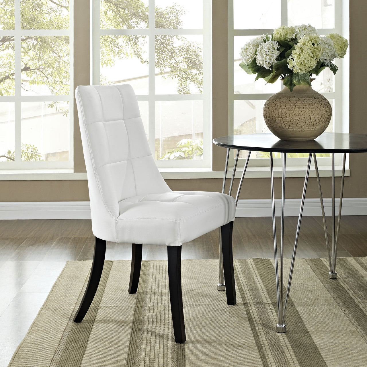 Noblesse Dining Side Chair in White