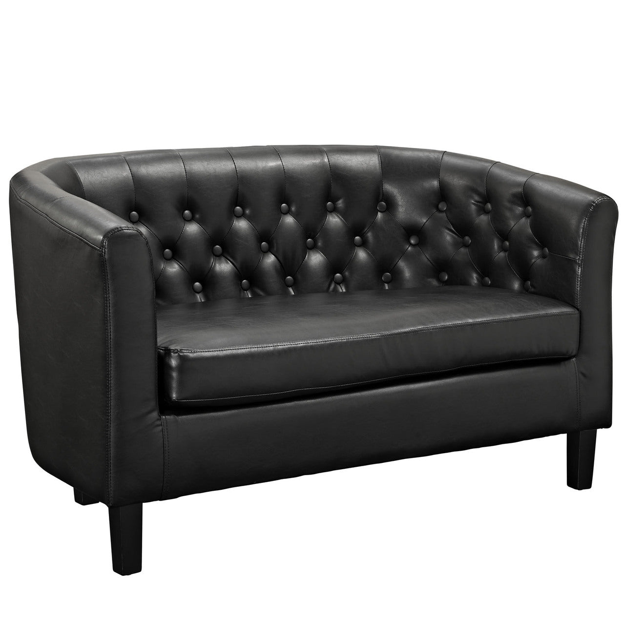 Prospect Two-Seater Loveseat in Black