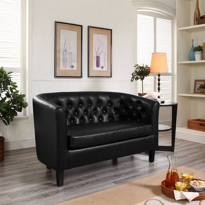 Prospect Two-Seater Loveseat in Black
