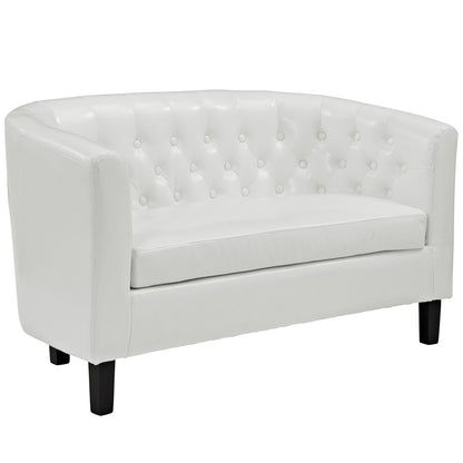 Prospect Two-Seater Loveseat in White
