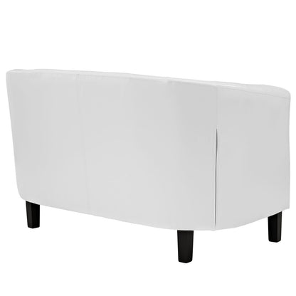 Prospect Two-Seater Loveseat in White