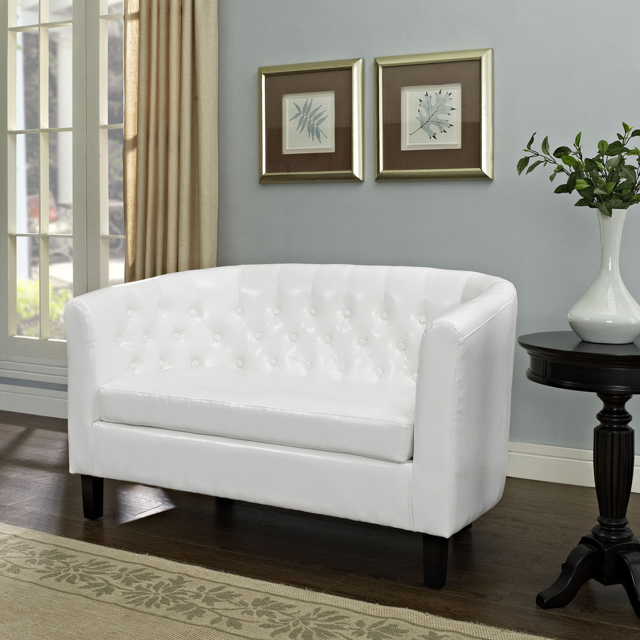 Prospect Two-Seater Loveseat in White