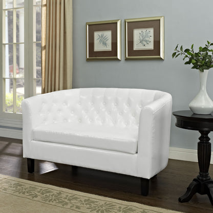 Prospect Two-Seater Loveseat in White