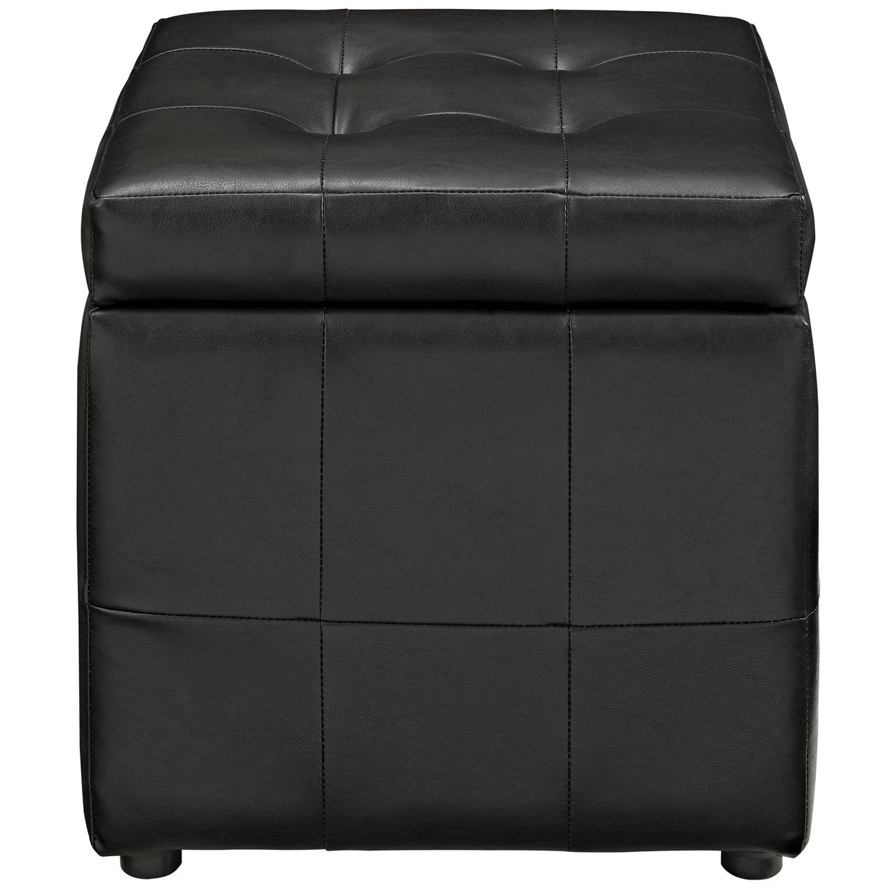 Volt Storage Ottoman in Black