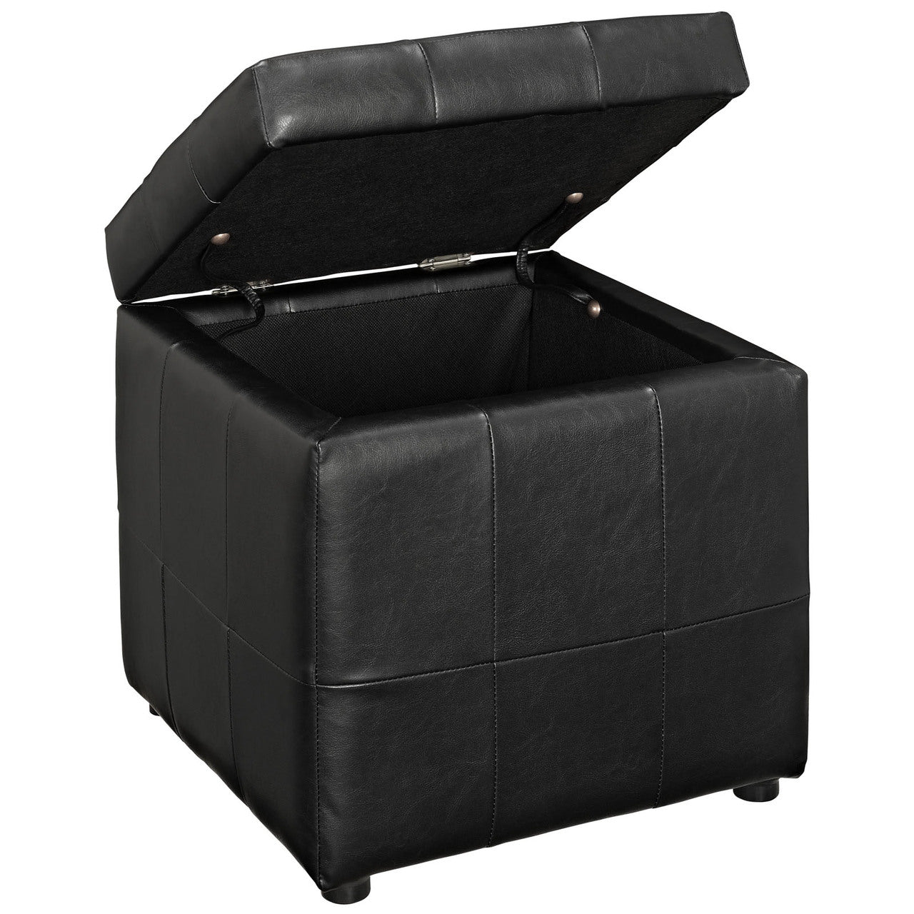 Volt Storage Ottoman in Black