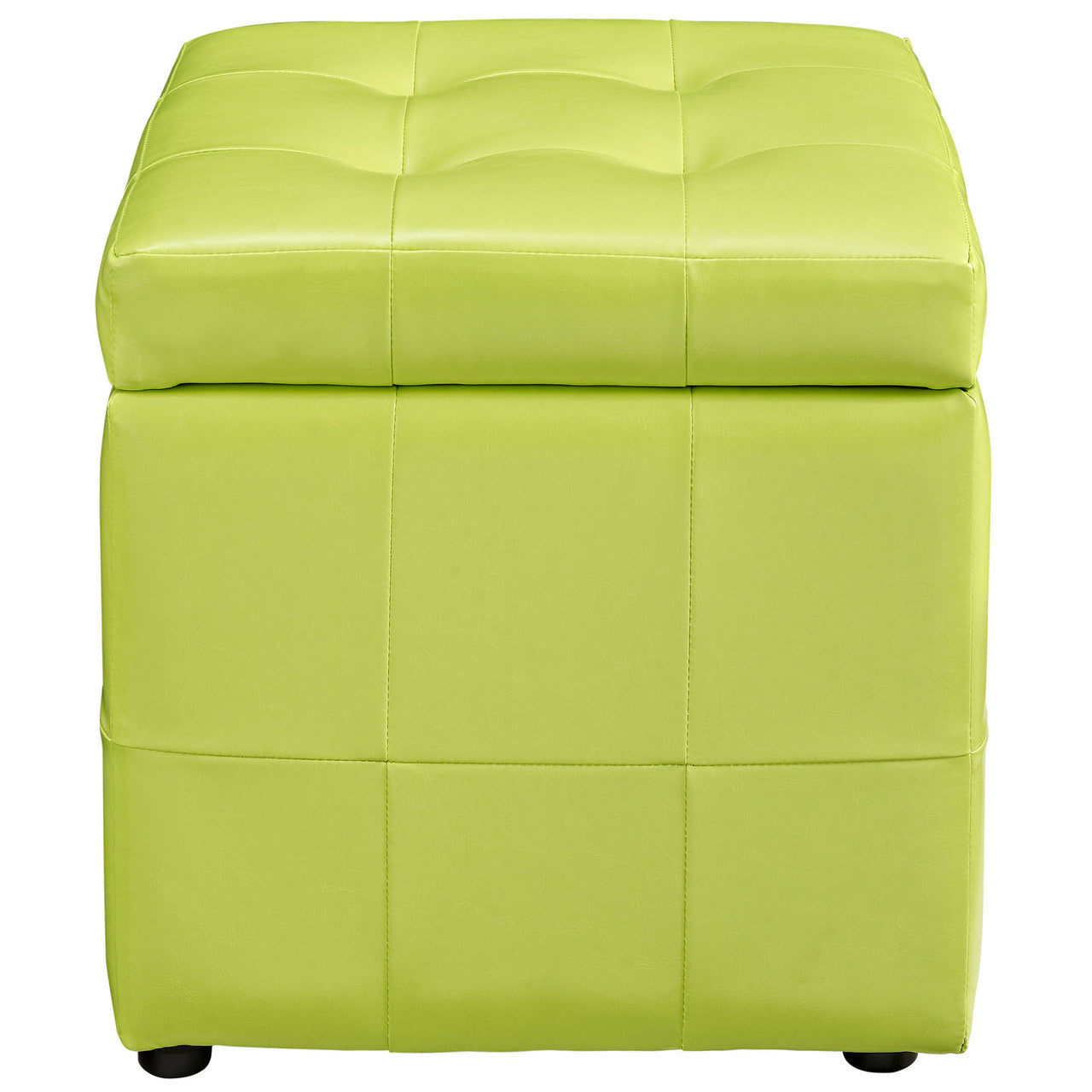 Volt Storage Ottoman in Light Green