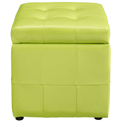 Volt Storage Ottoman in Light Green