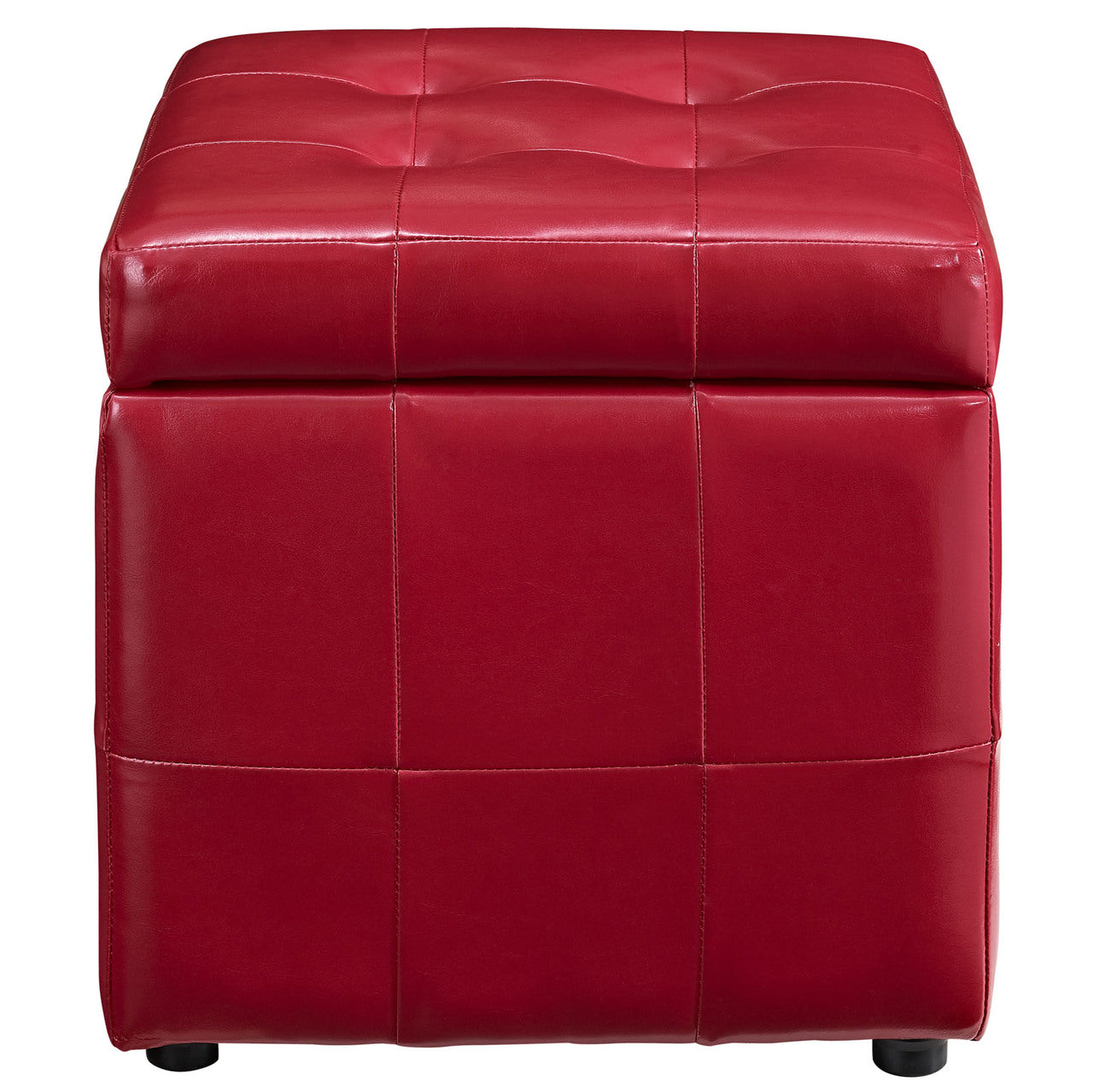 Volt Storage Ottoman in Red