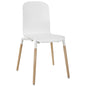 Stack Wood Dining Chair in White