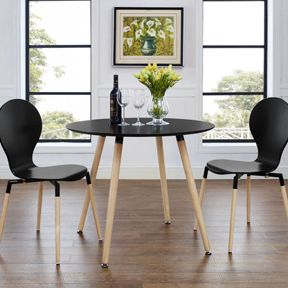 Track Circular Dining Table in Black EEI-1055-BLK