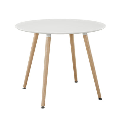 Track Circular Dining Table in White EEI-1055-WHI