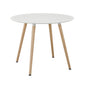 Track Circular Dining Table in White EEI-1055-WHI