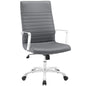 Finesse Highback Office Chair, Grey Faux Leather