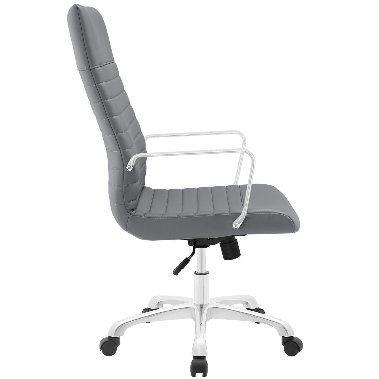 Finesse Highback Office Chair, Grey Faux Leather