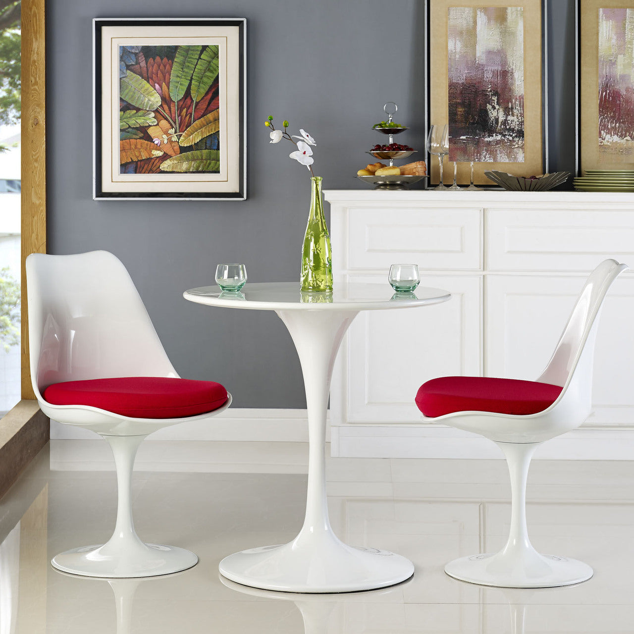 Lippa 28" Side Table in White