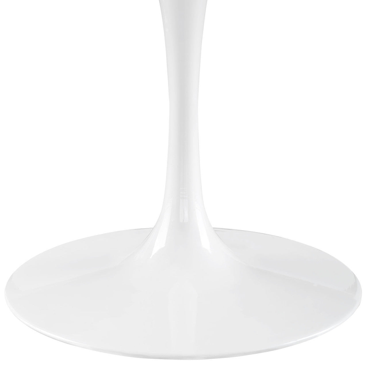 Lippa 60" Wood Top Dining Table, White Aluminum