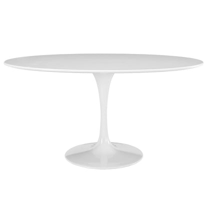 Lippa 60" Oval-Shaped Dining Table in White