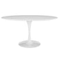 Lippa 60" Oval-Shaped Dining Table in White