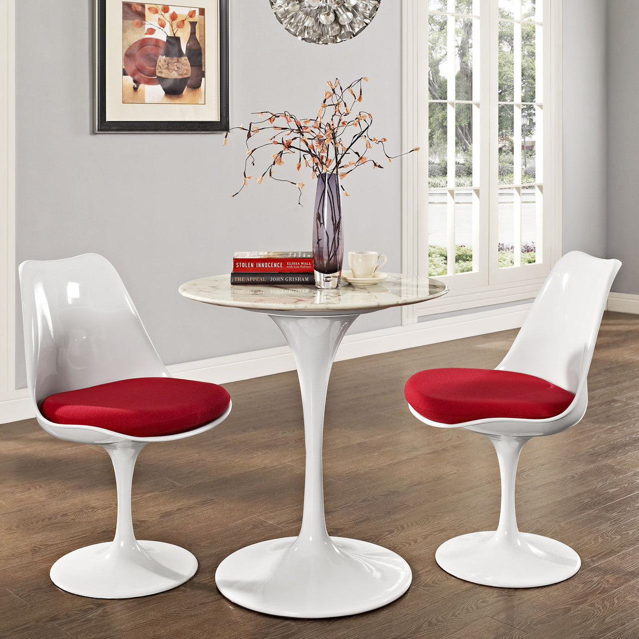 Lippa 28" Dining Table in White EEI-1128-WHI