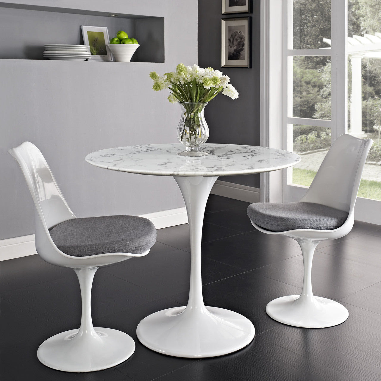 Lippa 36" Dining Table in White EEI-1129-WHI