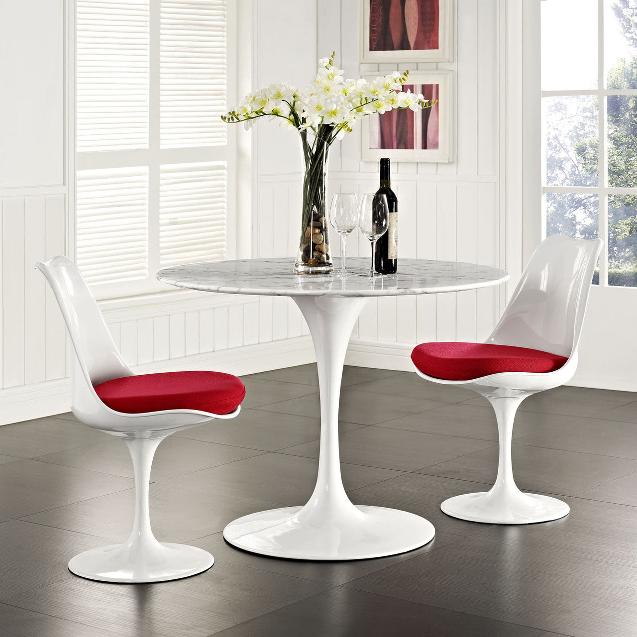 Lippa 40" Dining Table in White EEI-1130-WHI