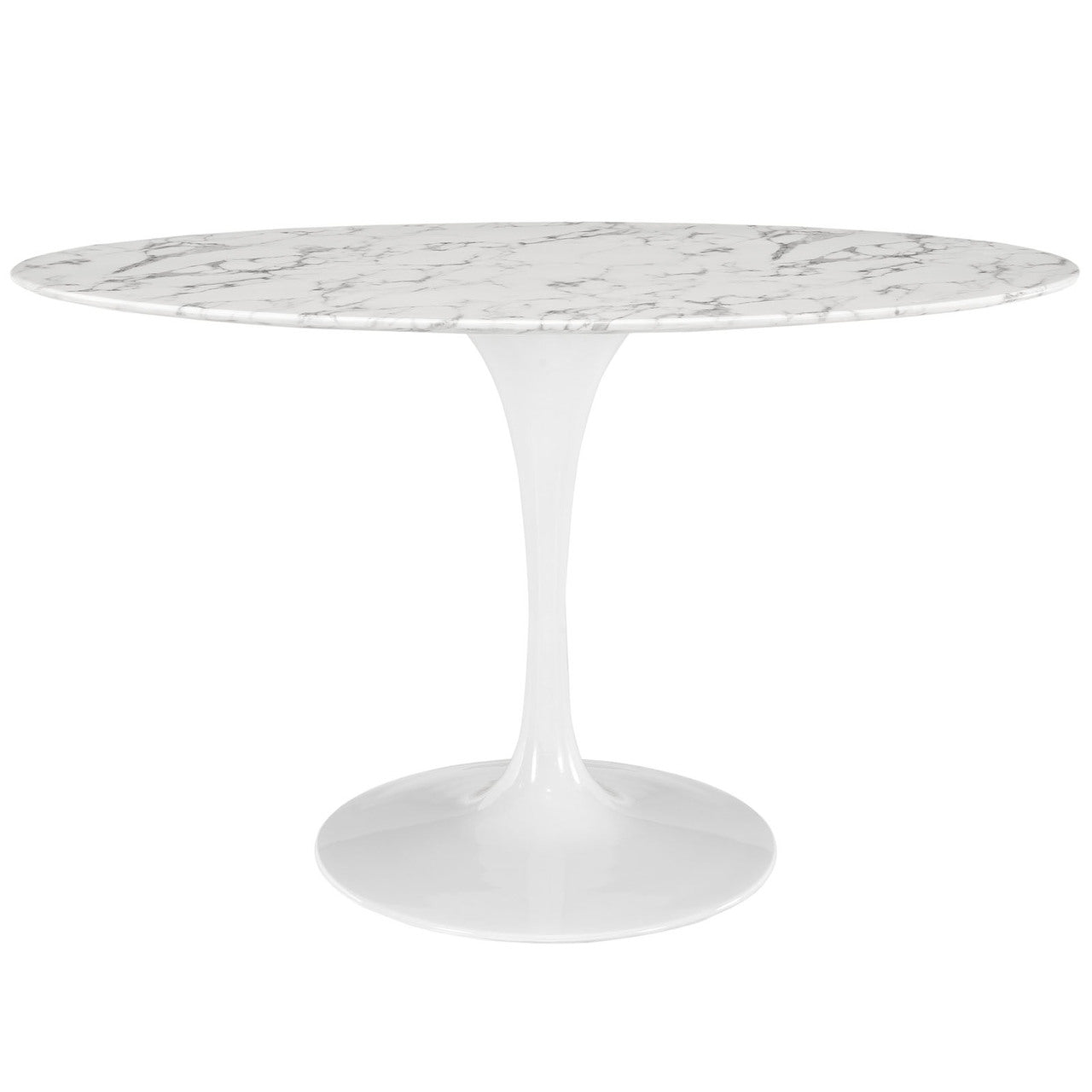 Lippa 54" Oval-Shaped Dining Table in White