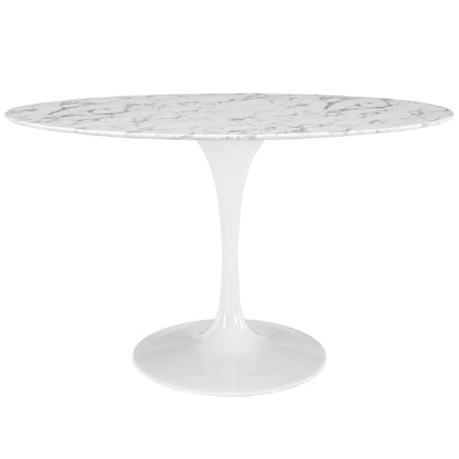 Lippa 54" Oval-Shaped Dining Table in White