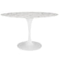 Lippa 54" Oval-Shaped Dining Table in White
