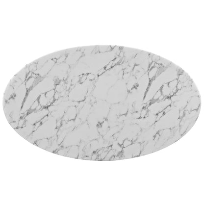 Lippa 54" Oval-Shaped Dining Table in White