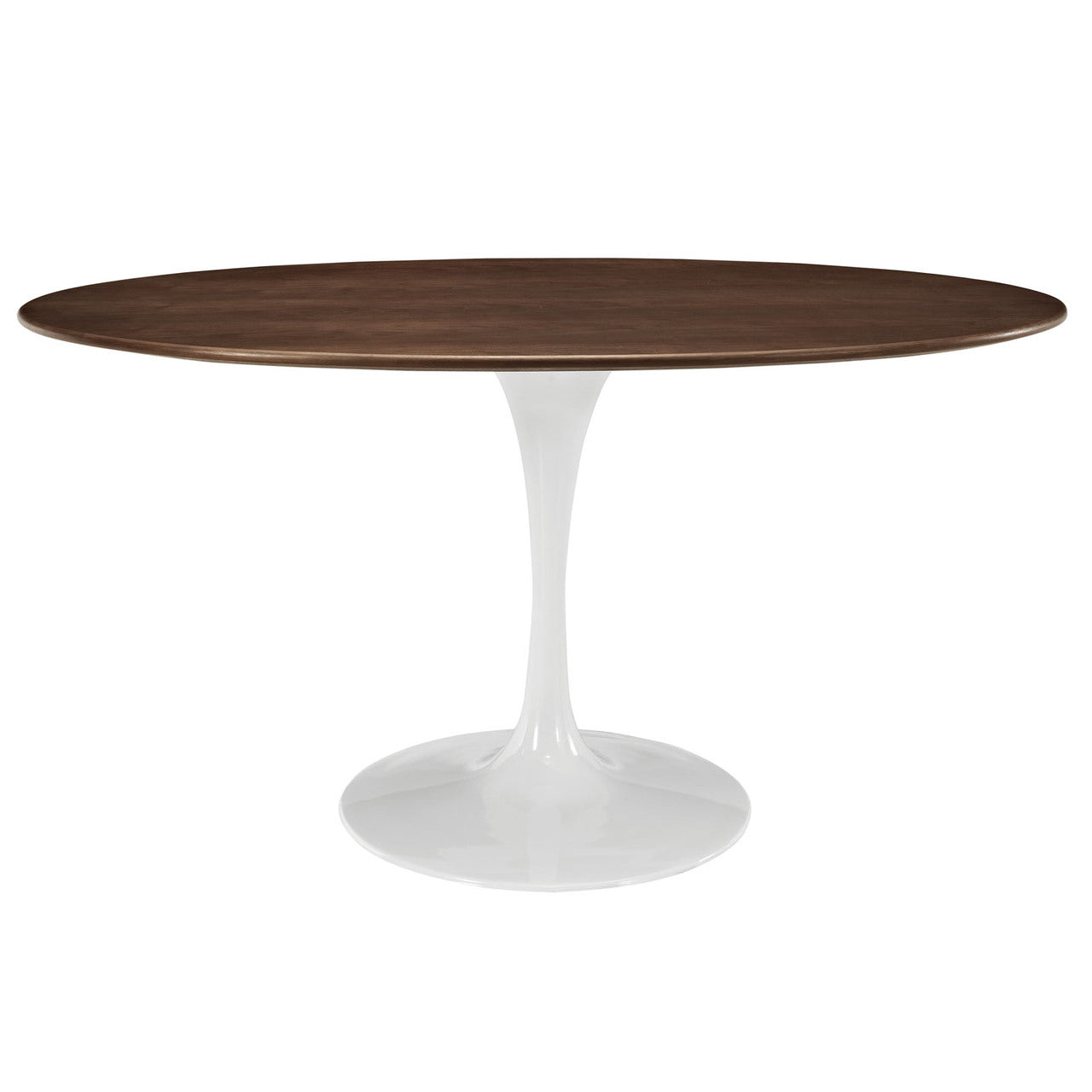 Lippa 60" Oval-Shaped Dining Table in Walnut