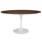 Lippa 60" Oval-Shaped Dining Table in Walnut